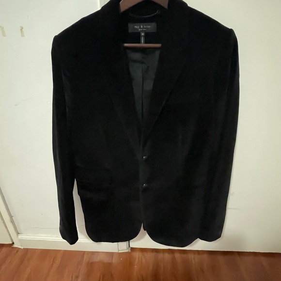 Rag & bone Elegant Black Velvet Blazer - Picture 2 of 6